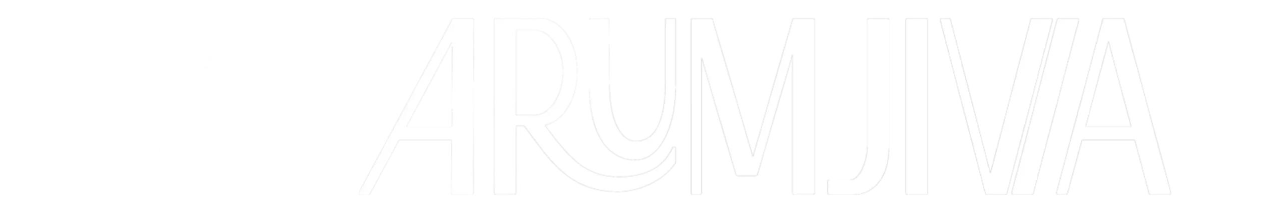 logo text arumjiwa full white
